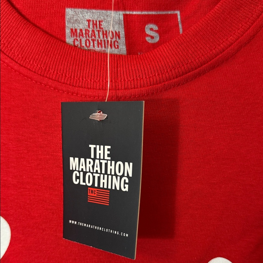 The Marathon Clothing Red Tee with White Accents - Picture 2 of 3